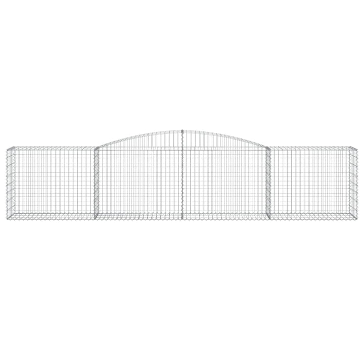 buede gabionkurve 8 stk. 400x50x80/100 cm galvaniseret jern