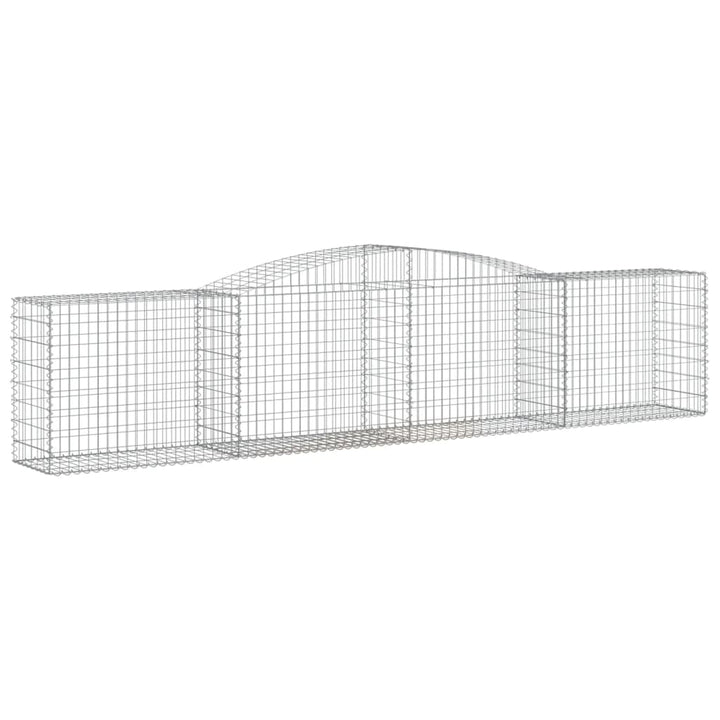 buede gabionkurve 9 stk. 400x50x80/100 cm galvaniseret jern