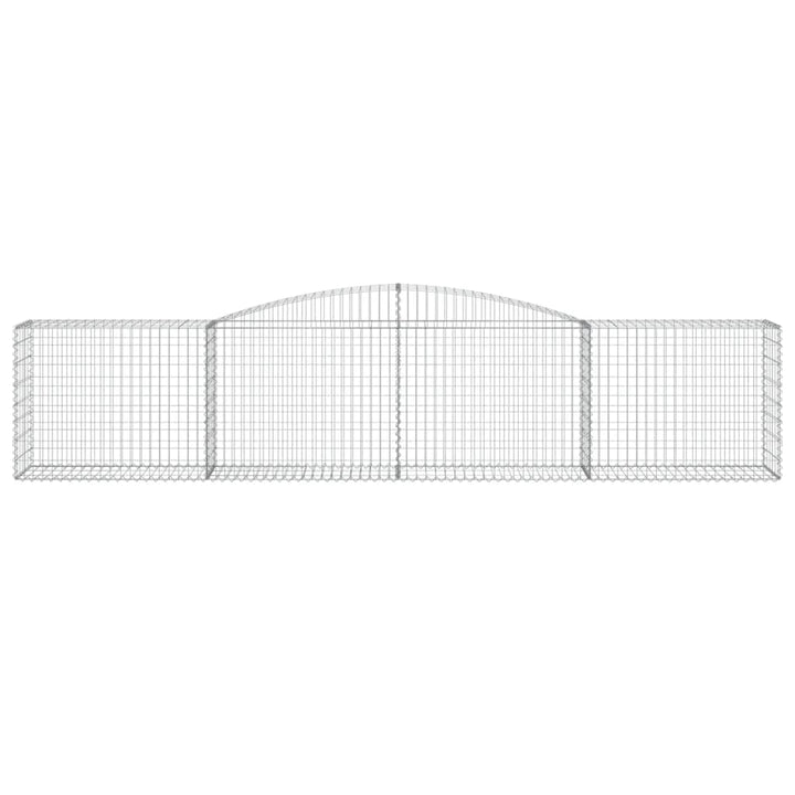 buede gabionkurve 9 stk. 400x50x80/100 cm galvaniseret jern