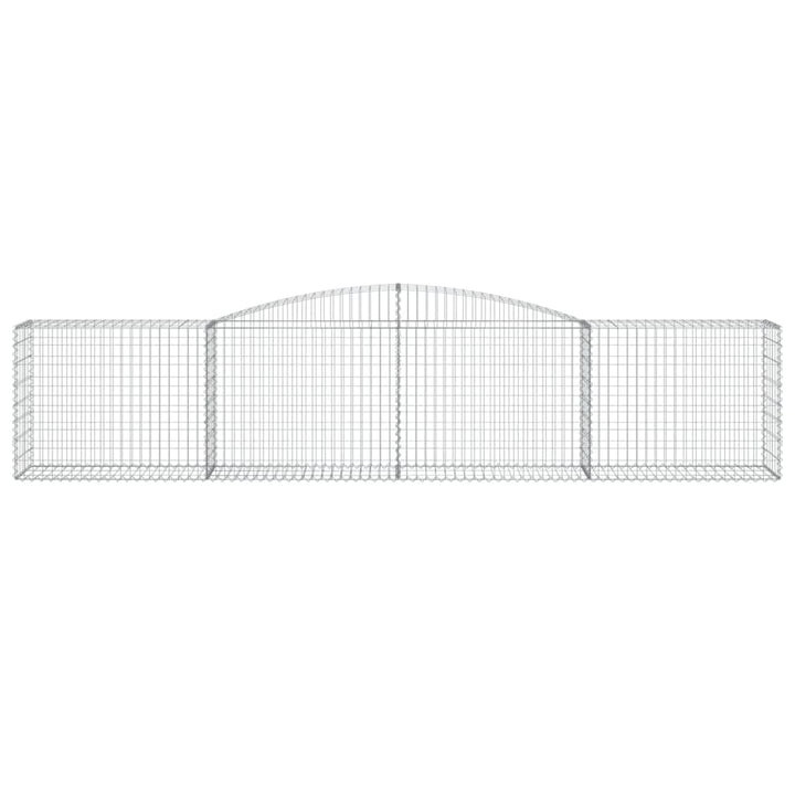 buede gabionkurve 10 stk. 400x50x80/100 cm galvaniseret jern
