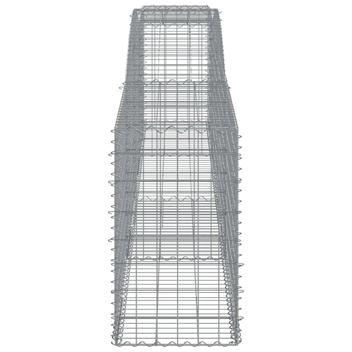 buede gabionkurve 10 stk. 400x50x80/100 cm galvaniseret jern