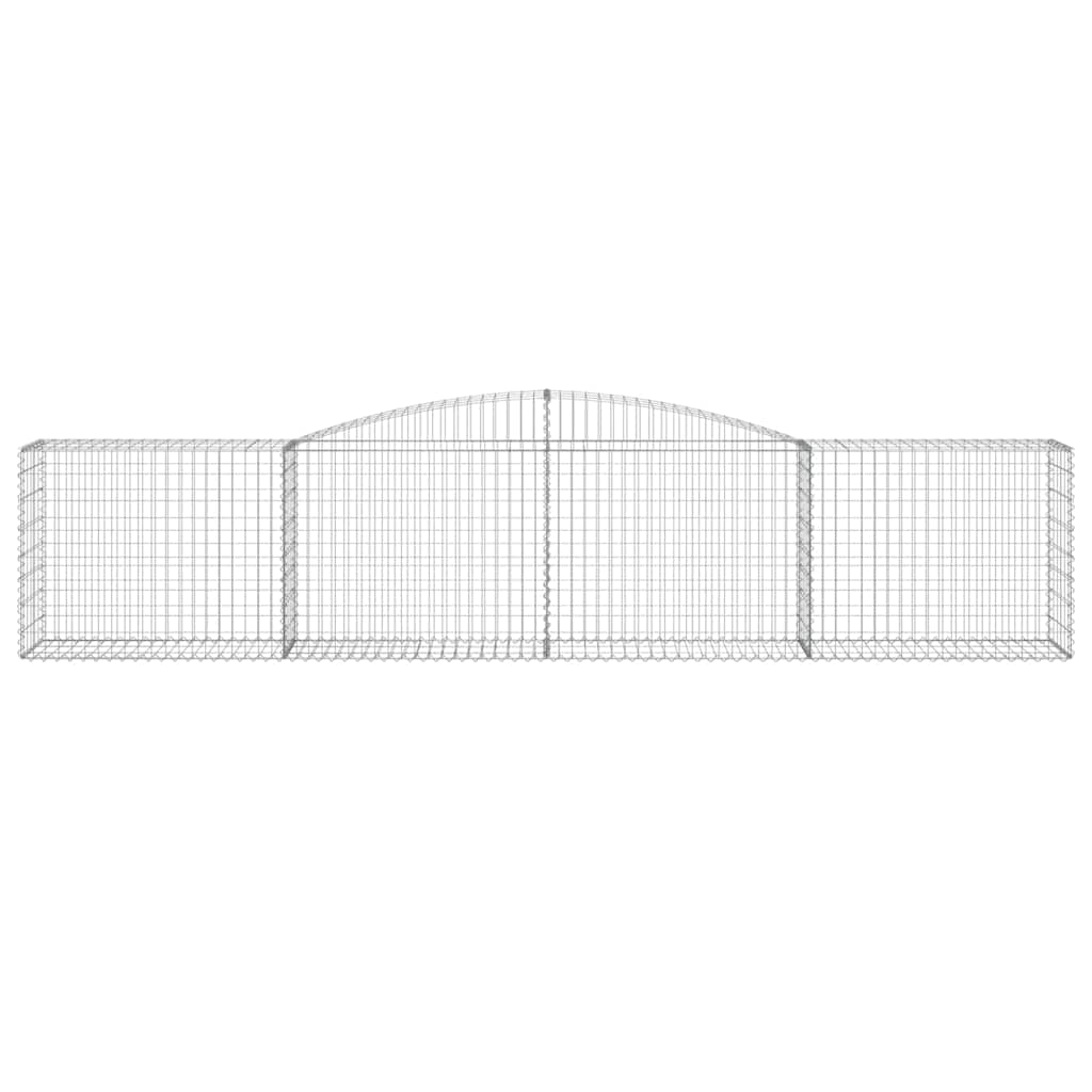 buede gabionkurve 15 stk. 400x50x80/100 cm galvaniseret jern