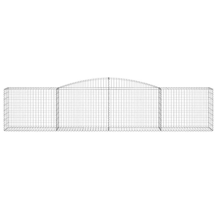 buede gabionkurve 15 stk. 400x50x80/100 cm galvaniseret jern