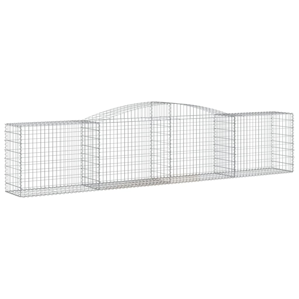 buede gabionkurve 25 stk. 400x50x80/100 cm galvaniseret jern