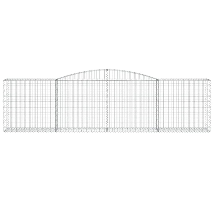 buede gabionkurve 4 stk. 400x50x100/120 cm galvaniseret jern