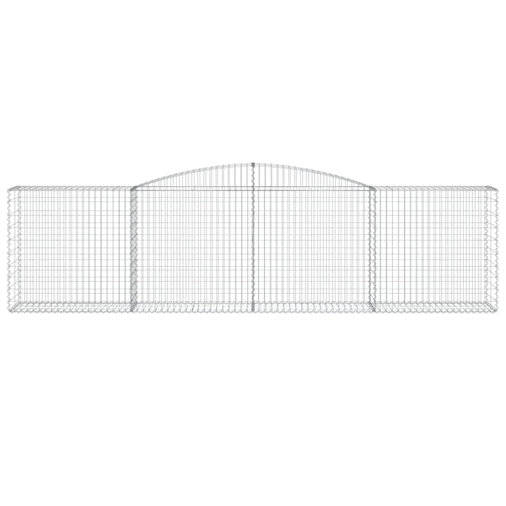 buede gabionkurve 5 stk. 400x50x100/120 cm galvaniseret jern