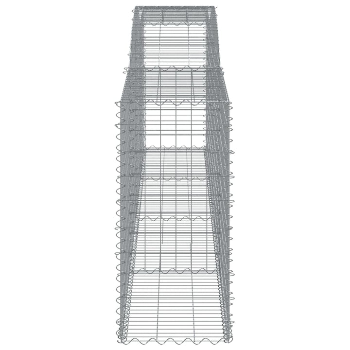 buede gabionkurve 5 stk. 400x50x100/120 cm galvaniseret jern