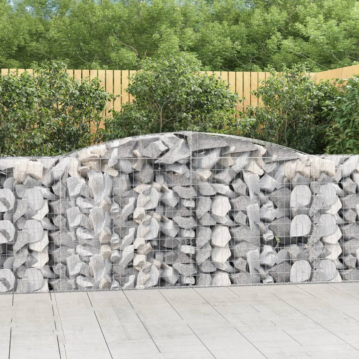 buede gabionkurve 5 stk. 400x50x100/120 cm galvaniseret jern