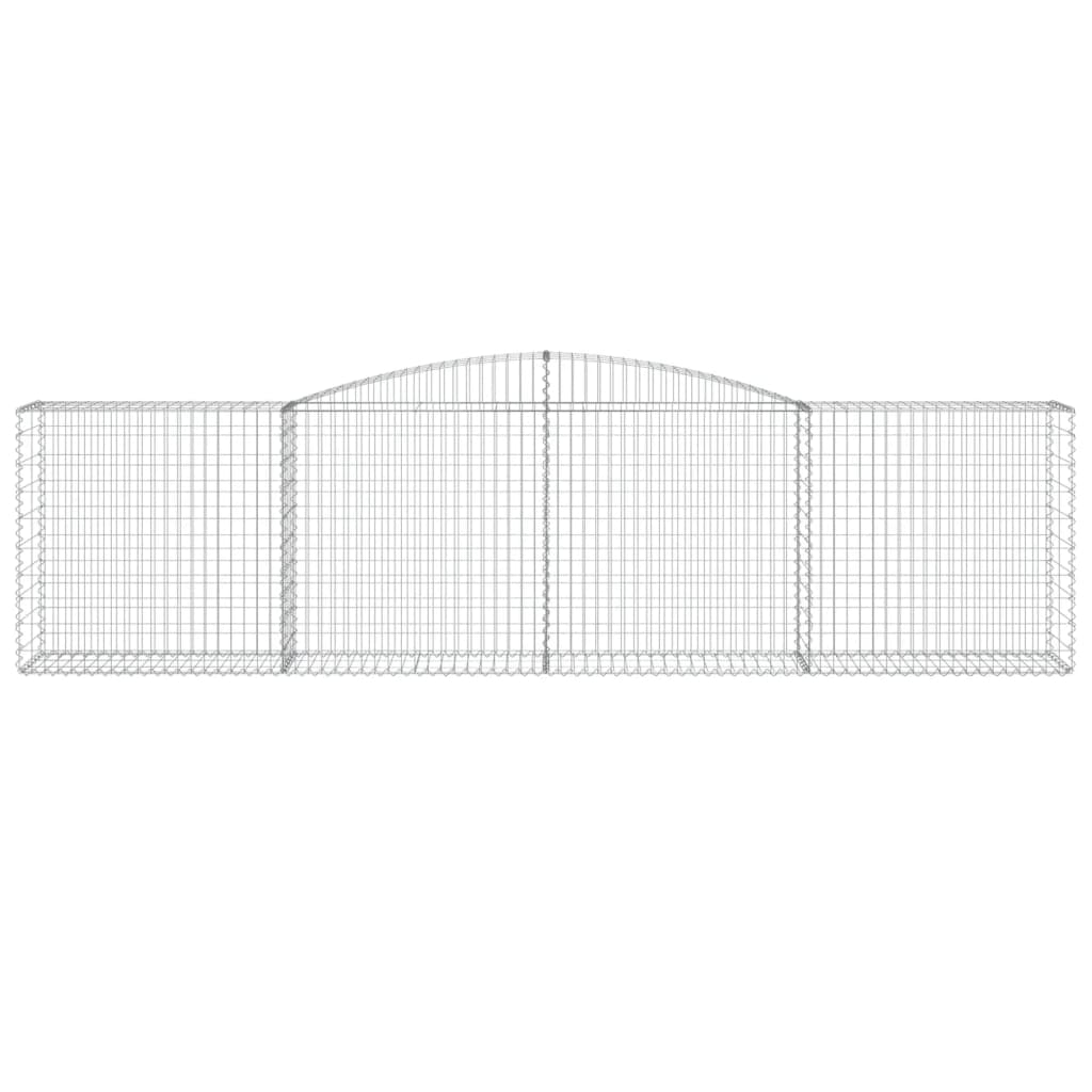 buede gabionkurve 10 stk. 400x50x100/120 cm galvaniseret jern