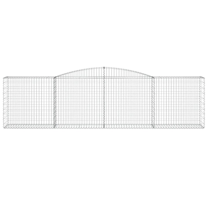 buede gabionkurve 10 stk. 400x50x100/120 cm galvaniseret jern