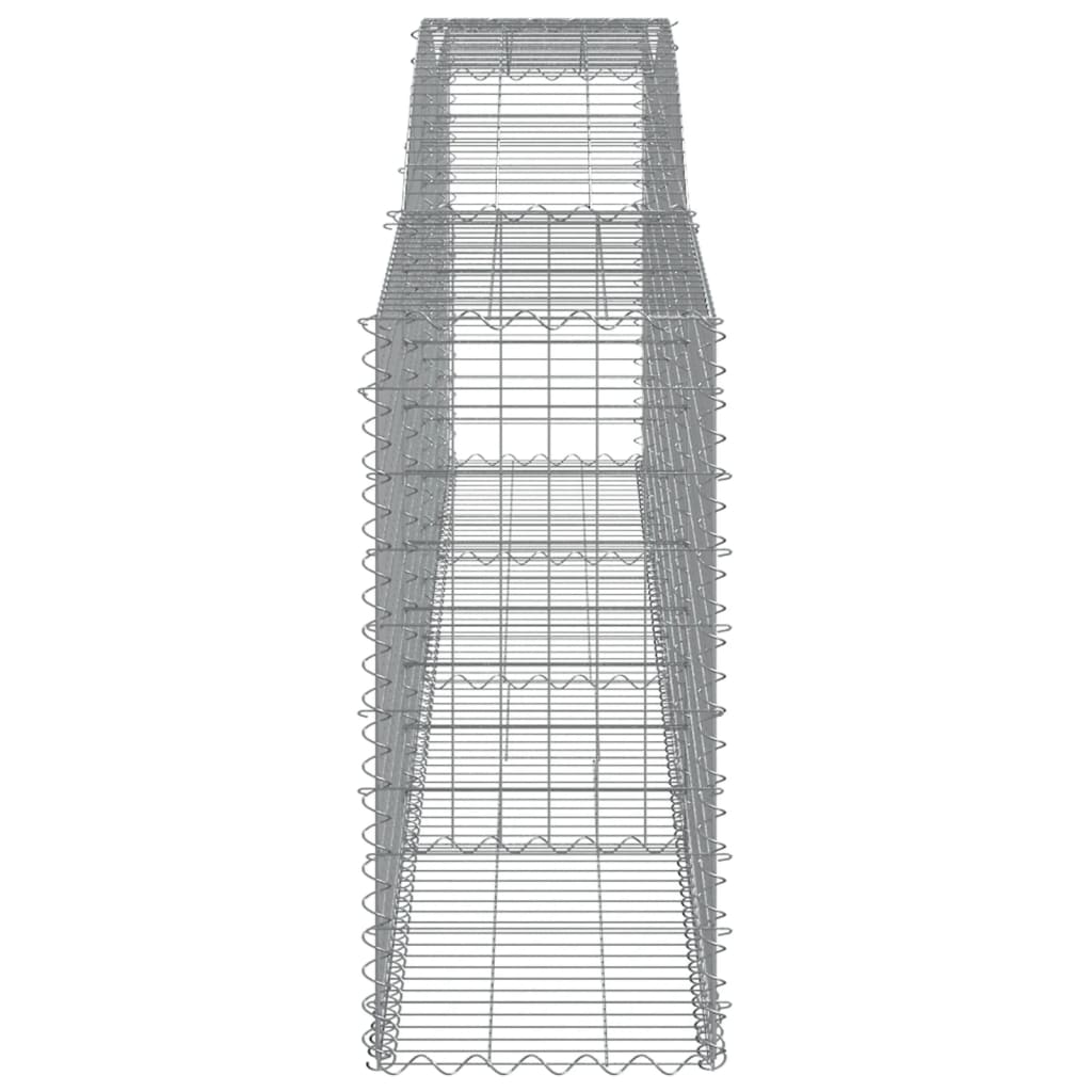 buede gabionkurve 10 stk. 400x50x100/120 cm galvaniseret jern
