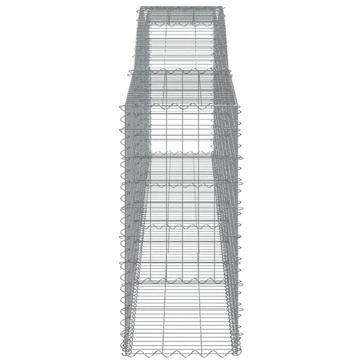 buede gabionkurve 10 stk. 400x50x100/120 cm galvaniseret jern