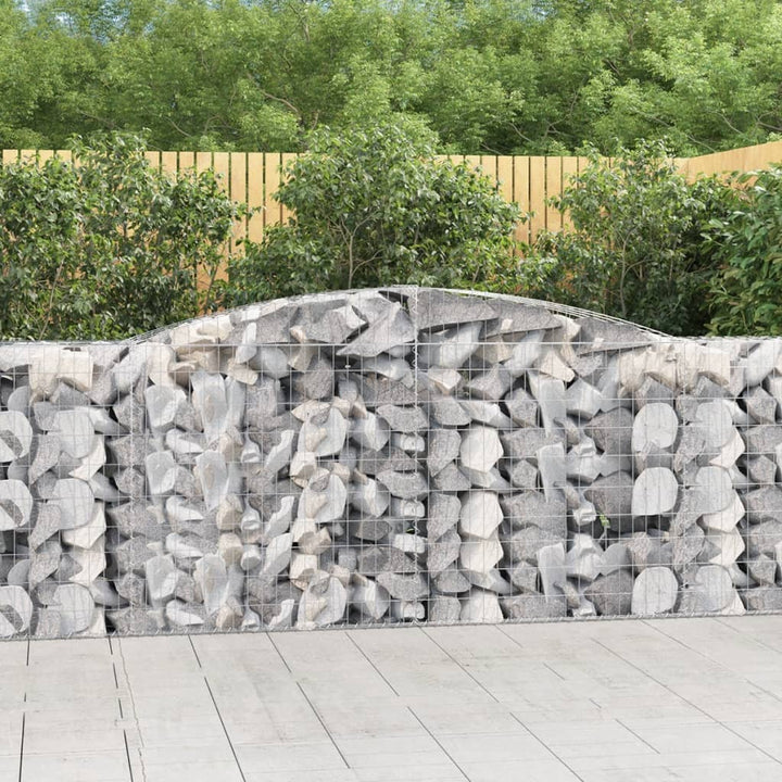 buede gabionkurve 10 stk. 400x50x100/120 cm galvaniseret jern