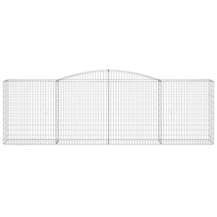 buede gabionkurve 2 stk. 400x50x120/140 cm galvaniseret jern