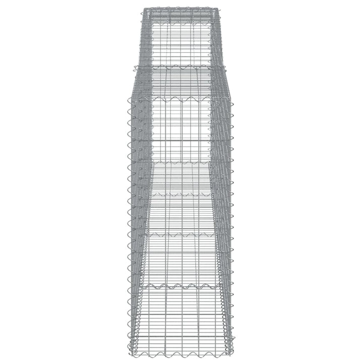 buede gabionkurve 2 stk. 400x50x120/140 cm galvaniseret jern
