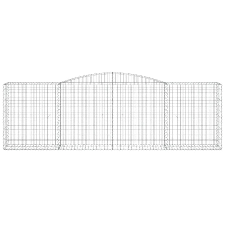 buede gabionkurve 3 stk. 400x50x120/140 cm galvaniseret jern