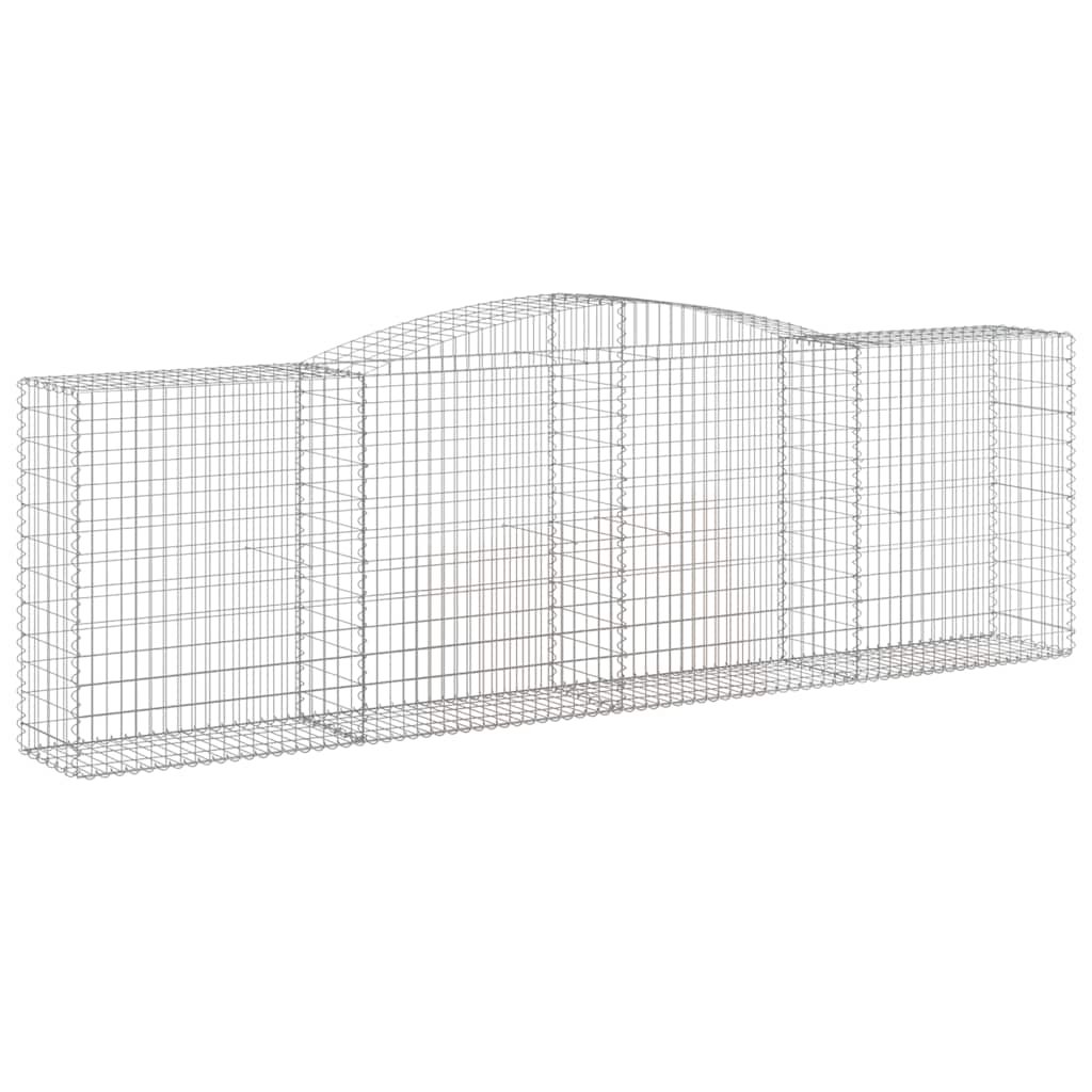 buede gabionkurve 6 stk. 400x50x120/140 cm galvaniseret jern
