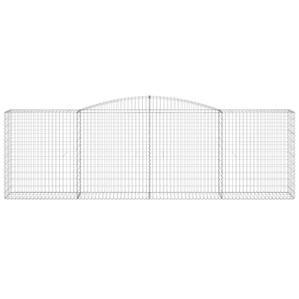 buede gabionkurve 6 stk. 400x50x120/140 cm galvaniseret jern