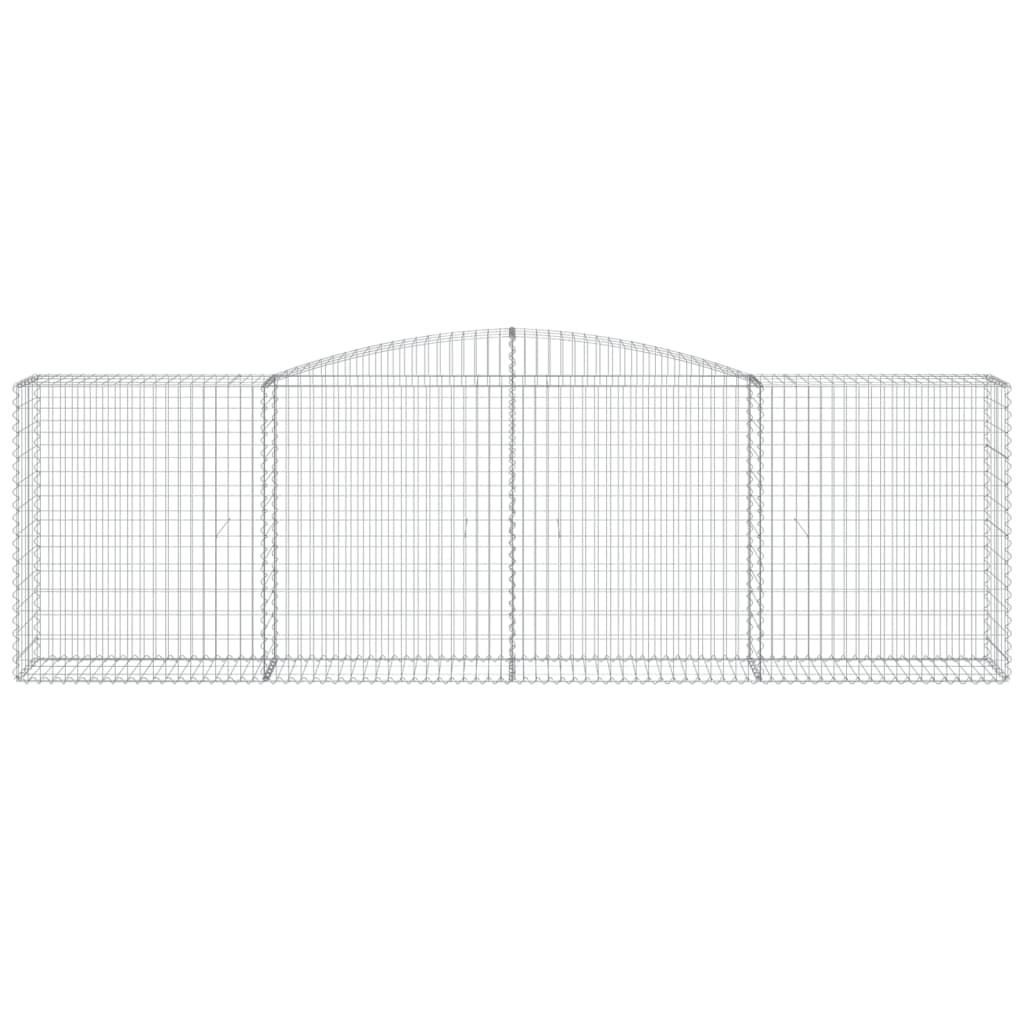 buede gabionkurve 7 stk. 400x50x120/140 cm galvaniseret jern