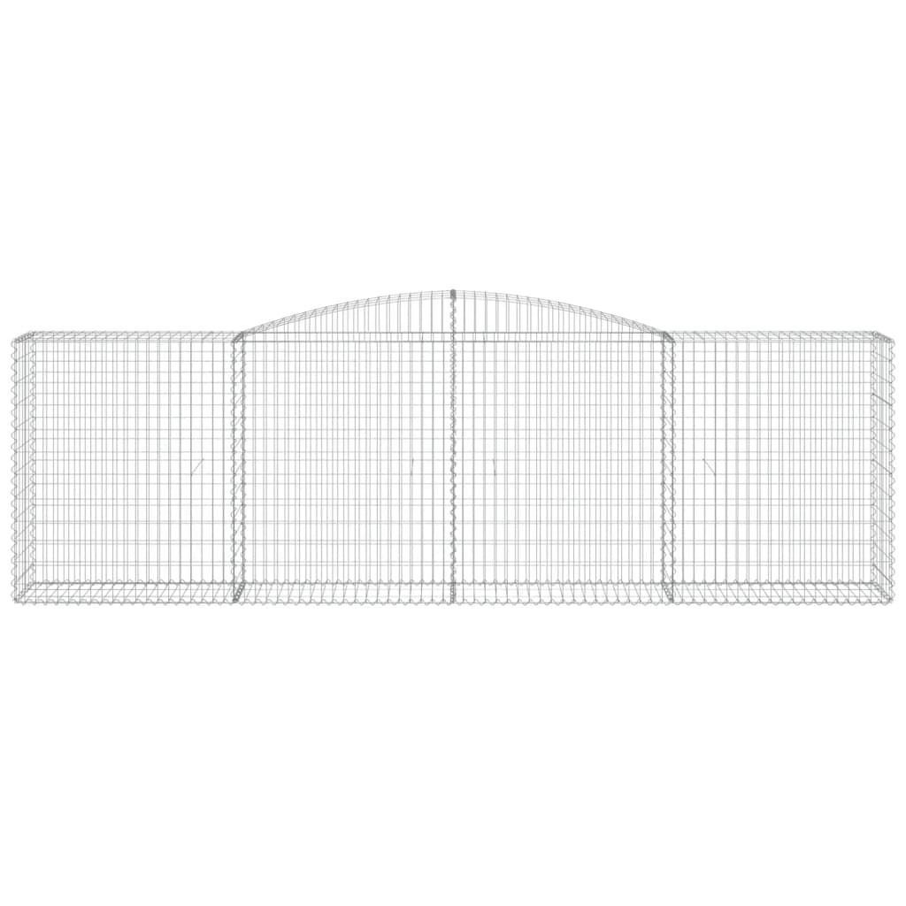 buede gabionkurve 9 stk. 400x50x120/140 cm galvaniseret jern