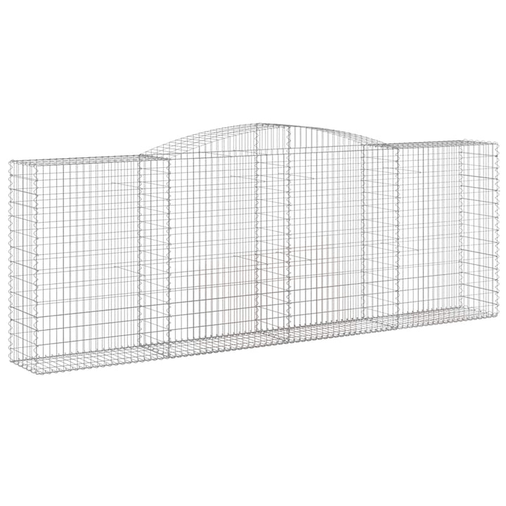 buede gabionkurve 5 stk. 400x50x140/160 cm galvaniseret jern