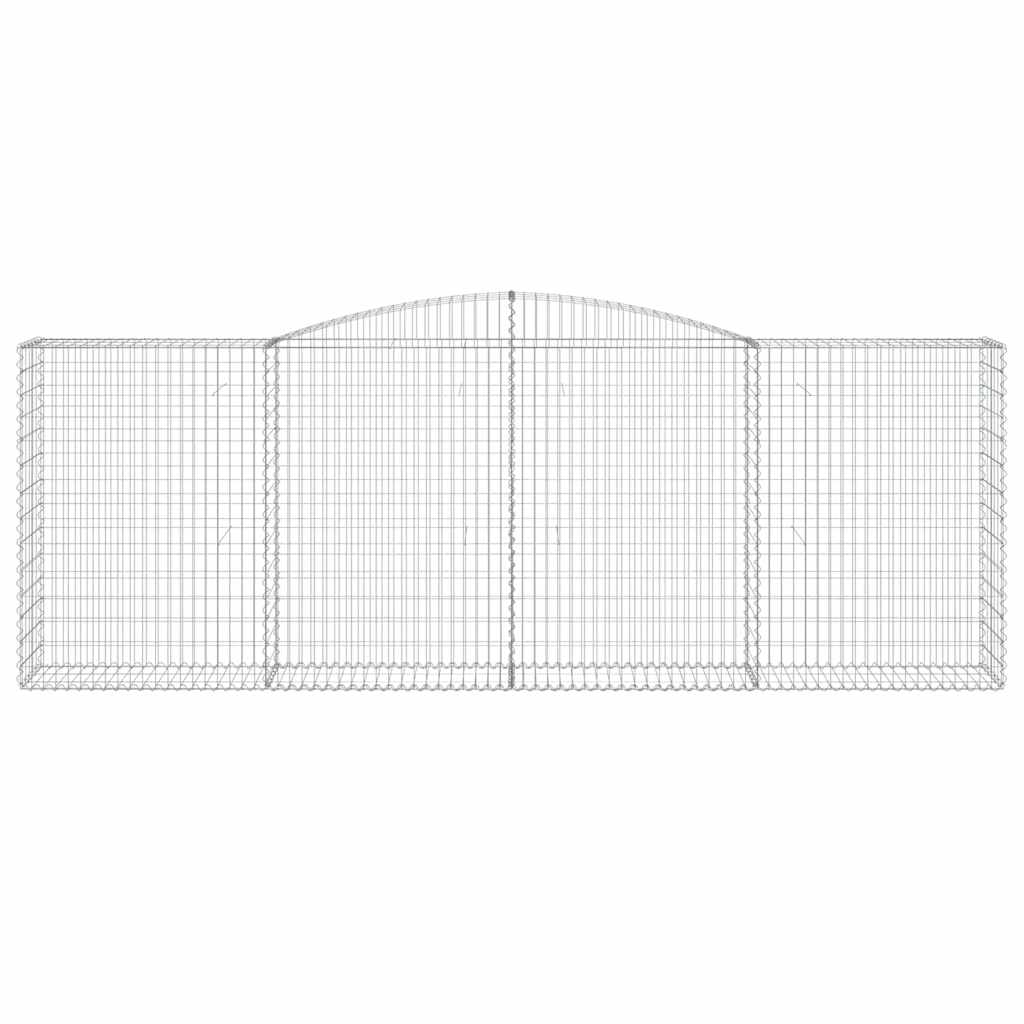 buede gabionkurve 5 stk. 400x50x140/160 cm galvaniseret jern