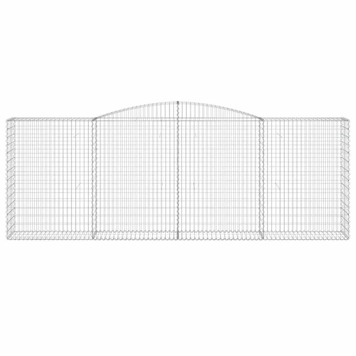 buede gabionkurve 5 stk. 400x50x140/160 cm galvaniseret jern