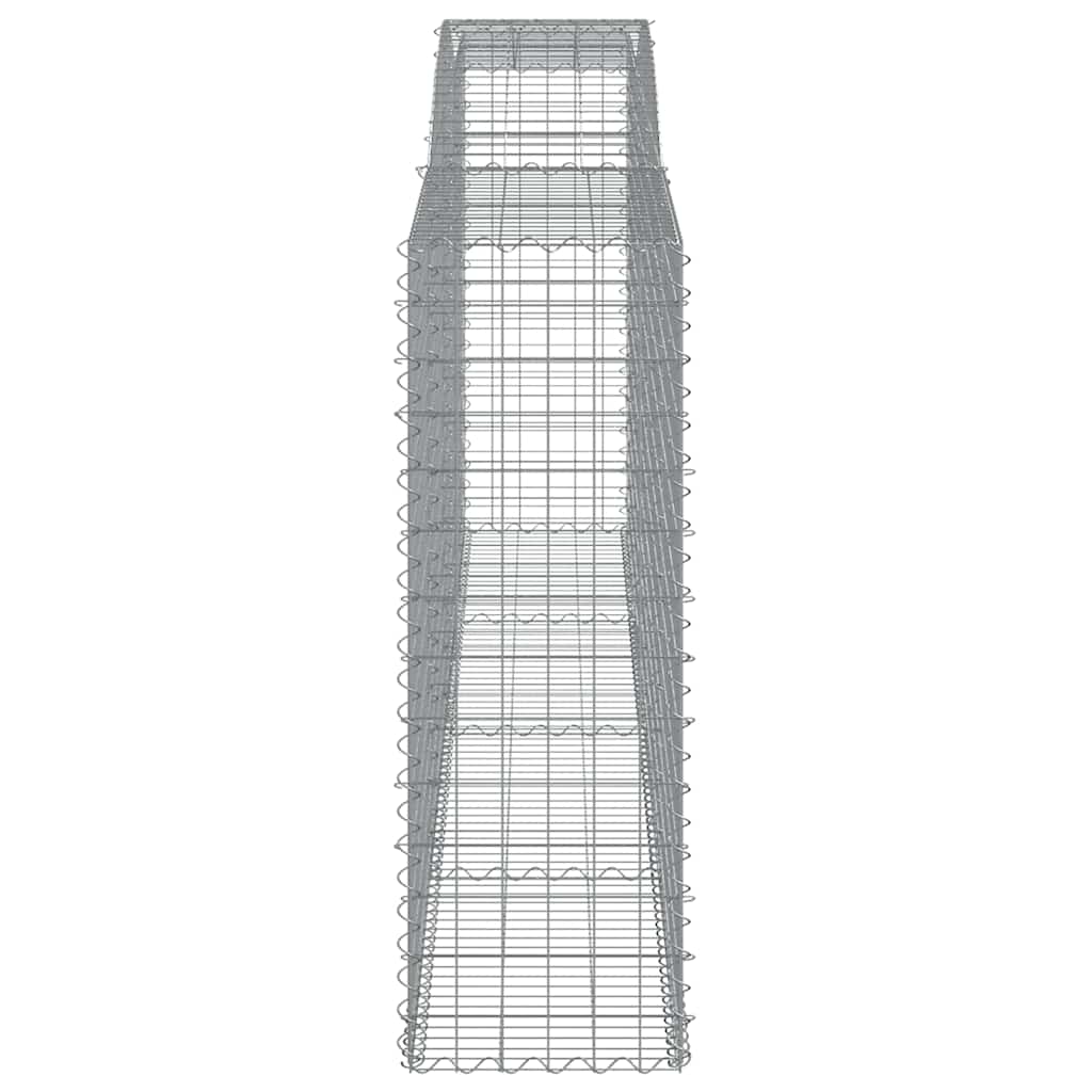 buede gabionkurve 5 stk. 400x50x140/160 cm galvaniseret jern