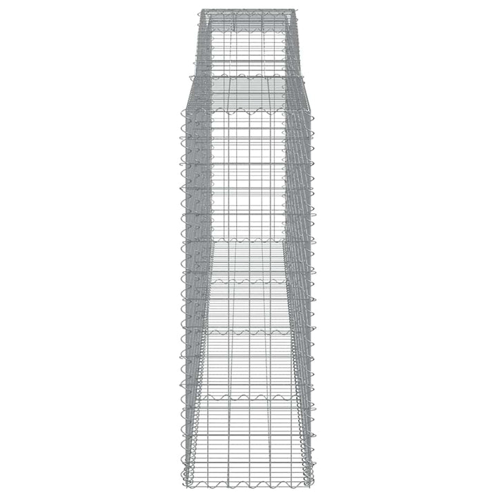 buede gabionkurve 5 stk. 400x50x140/160 cm galvaniseret jern