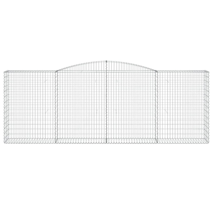 buede gabionkurve 6 stk. 400x50x140/160 cm galvaniseret jern