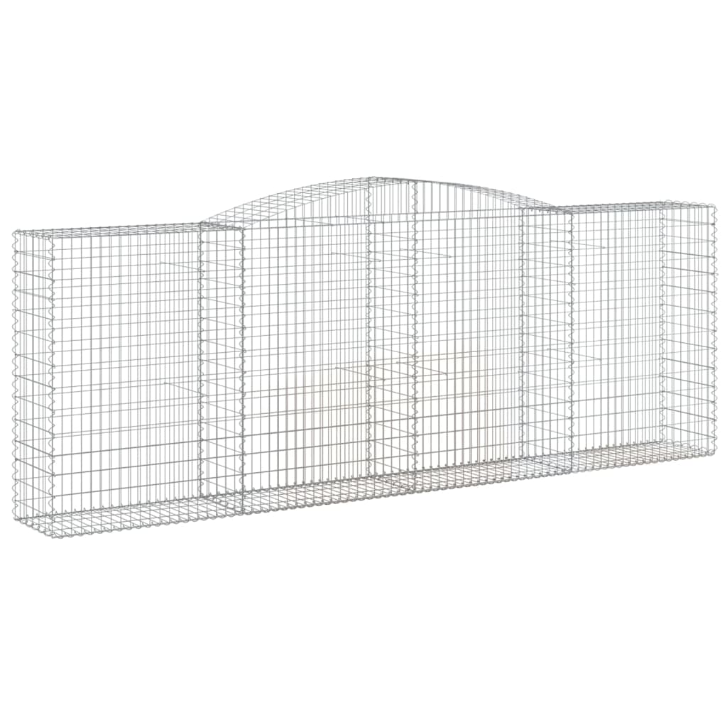 buede gabionkurve 9 stk. 400x50x140/160 cm galvaniseret jern
