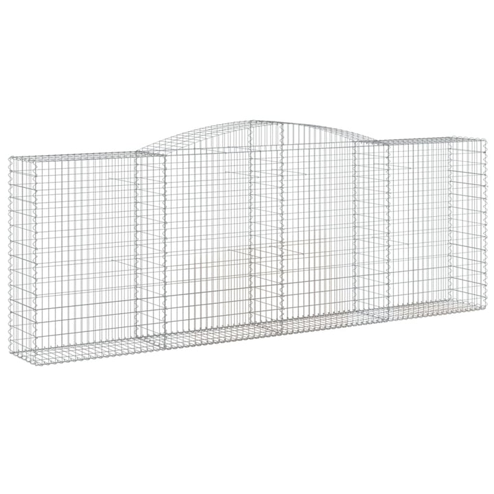 buede gabionkurve 9 stk. 400x50x140/160 cm galvaniseret jern