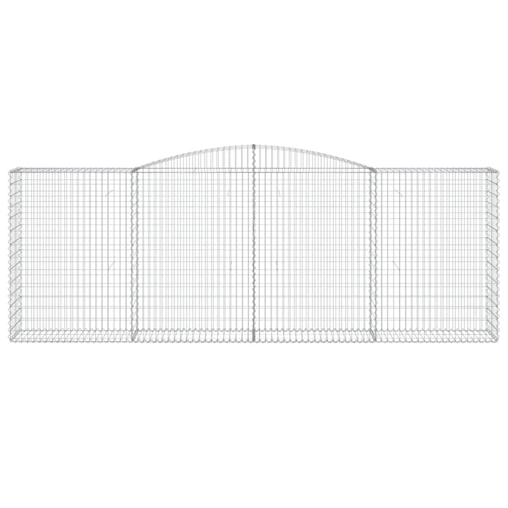 buede gabionkurve 9 stk. 400x50x140/160 cm galvaniseret jern