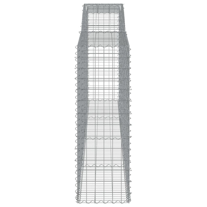 buede gabionkurve 9 stk. 400x50x140/160 cm galvaniseret jern