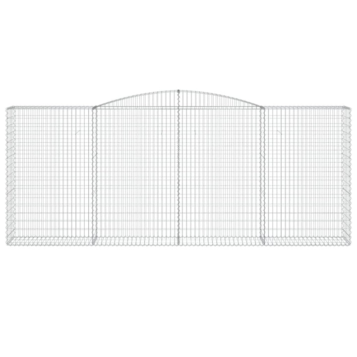 buede gabionkurve 8 stk. 400x50x160/180 cm galvaniseret jern
