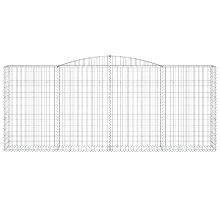buede gabionkurve 10 stk. 400x50x160/180 cm galvaniseret jern