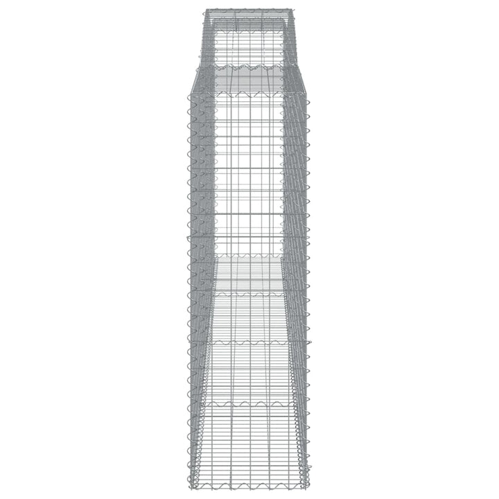 buede gabionkurve 10 stk. 400x50x160/180 cm galvaniseret jern