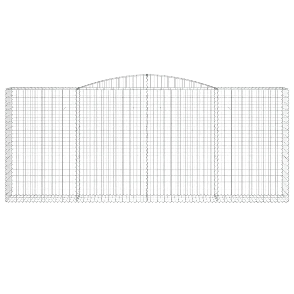 buede gabionkurve 15 stk. 400x50x160/180 cm galvaniseret jern