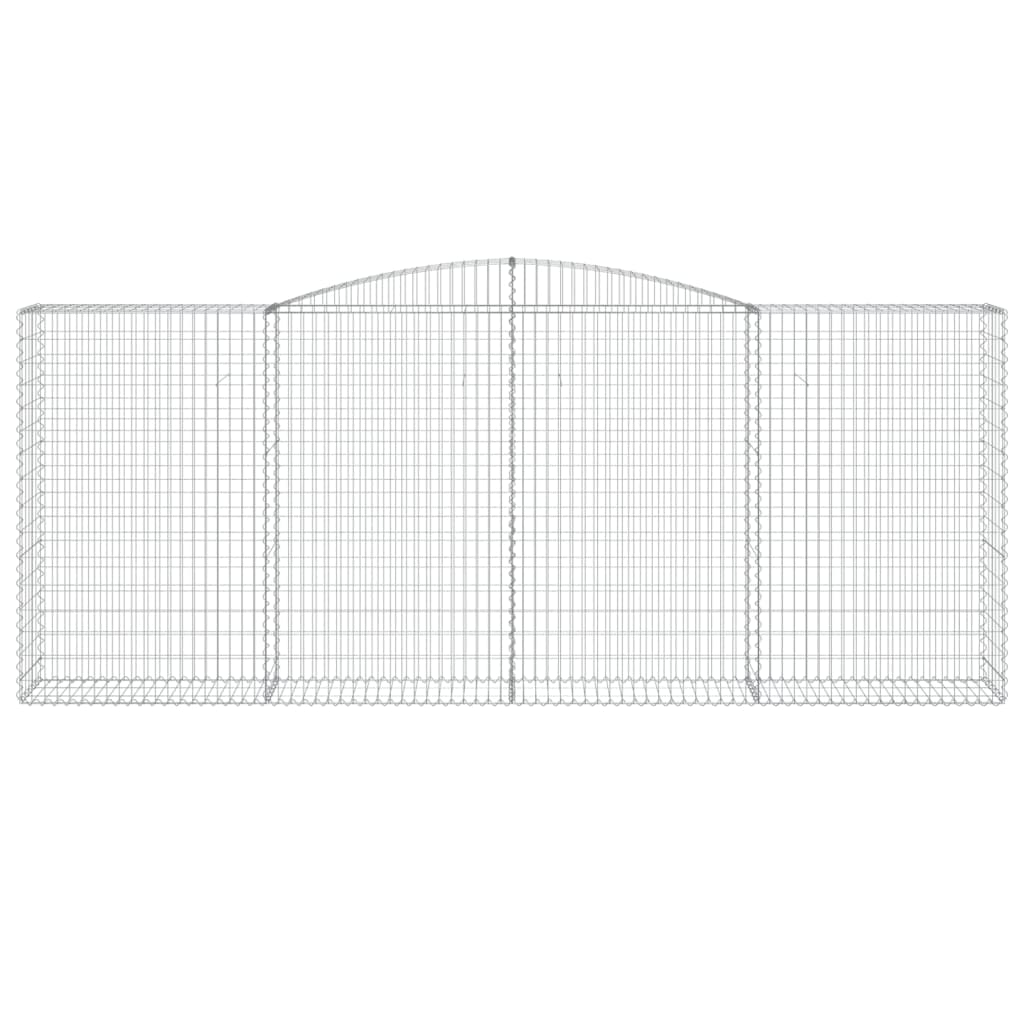 buede gabionkurve 20 stk. 400x50x160/180 cm galvaniseret jern