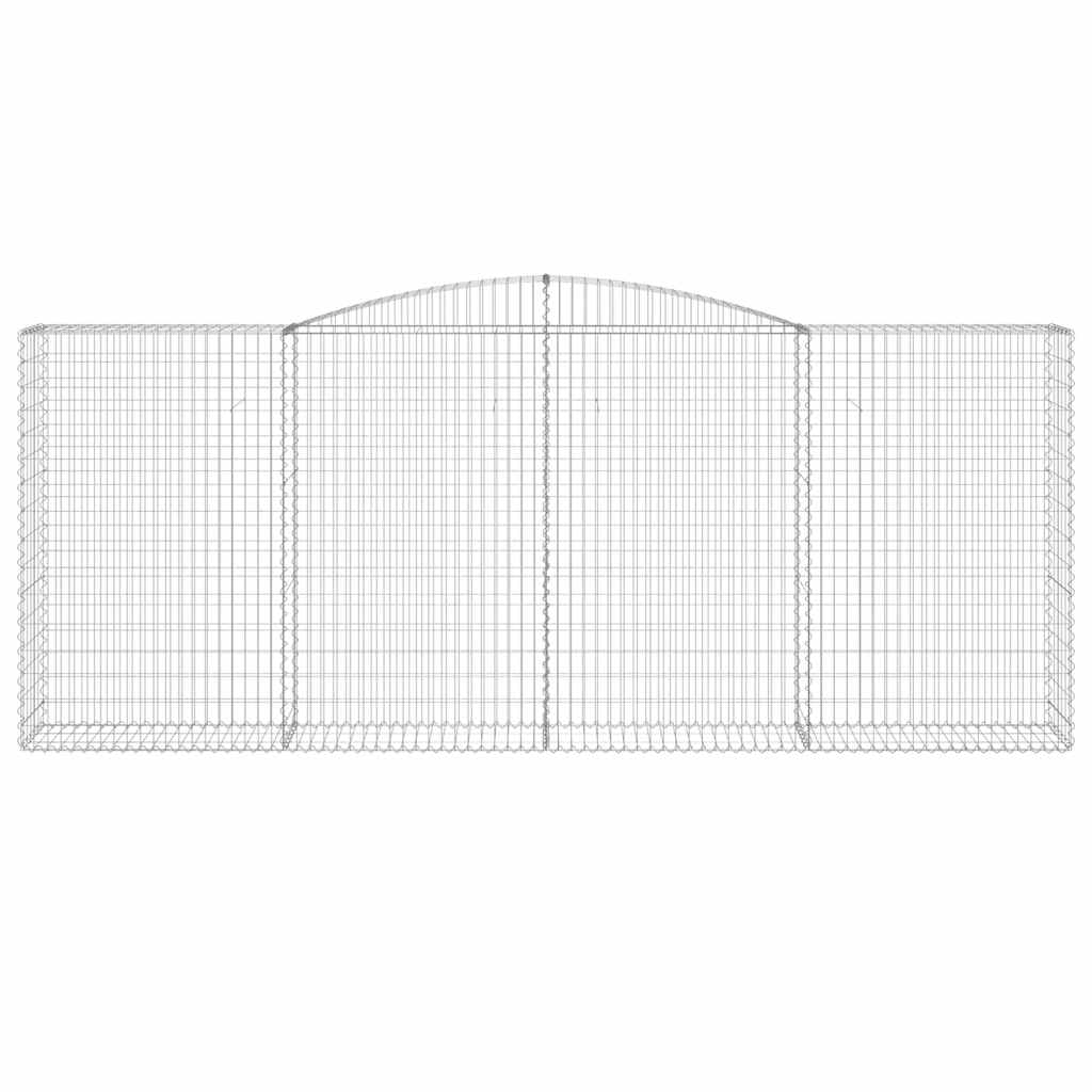 buede gabionkurve 25 stk. 400x50x160/180 cm galvaniseret jern