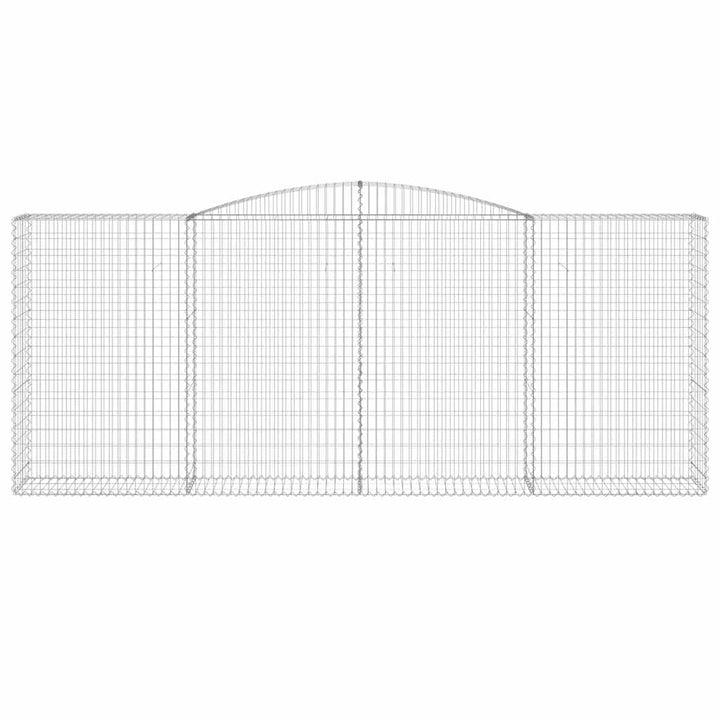 buede gabionkurve 25 stk. 400x50x160/180 cm galvaniseret jern
