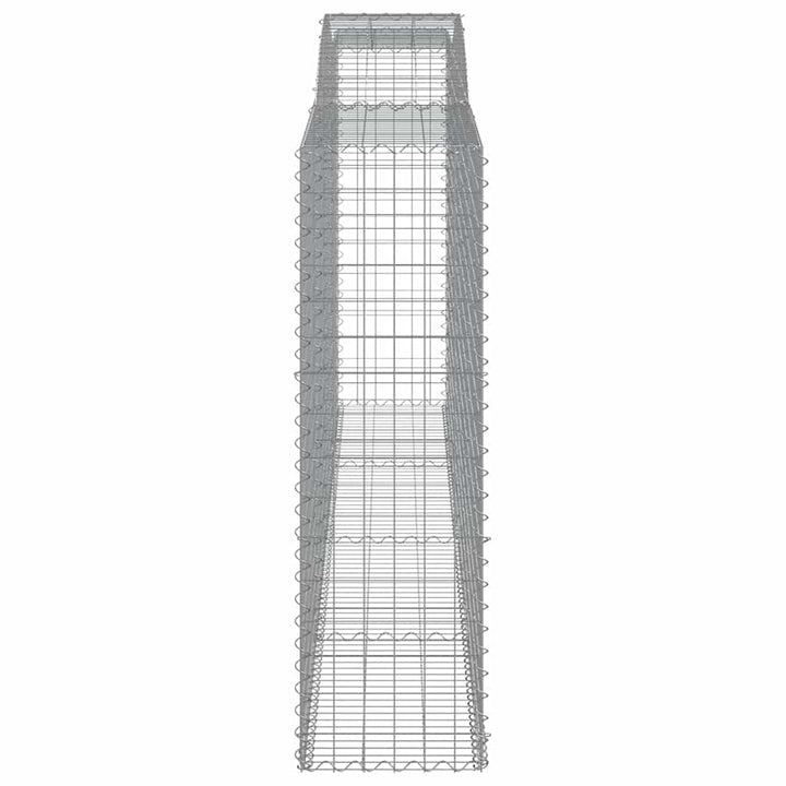 buede gabionkurve 25 stk. 400x50x160/180 cm galvaniseret jern