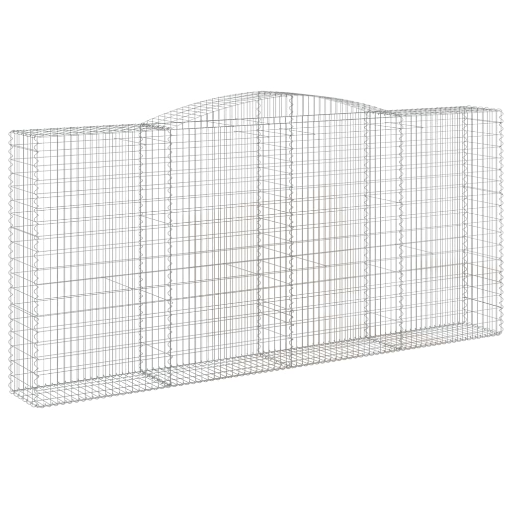 buede gabionkurve 3 stk. 400x50x180/200 cm galvaniseret jern