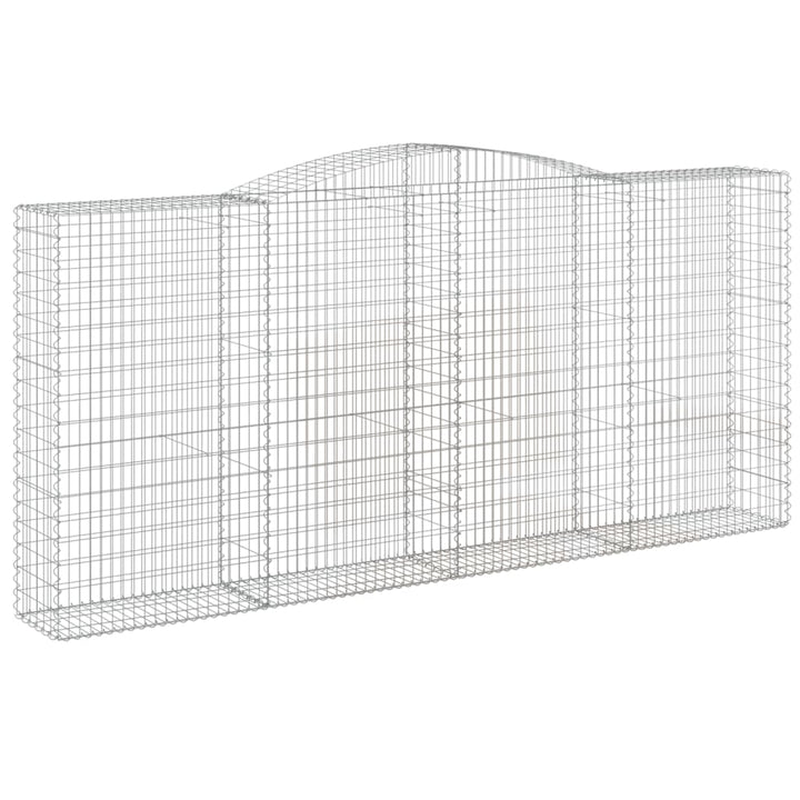 buede gabionkurve 3 stk. 400x50x180/200 cm galvaniseret jern