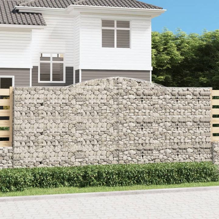 buede gabionkurve 3 stk. 400x50x180/200 cm galvaniseret jern