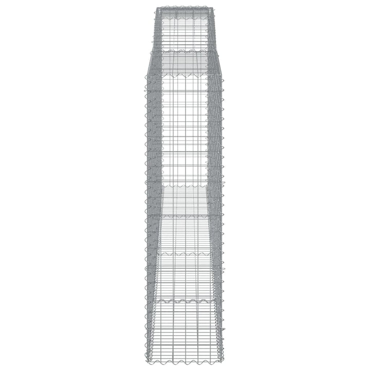 buede gabionkurve 5 stk. 400x50x180/200 cm galvaniseret jern