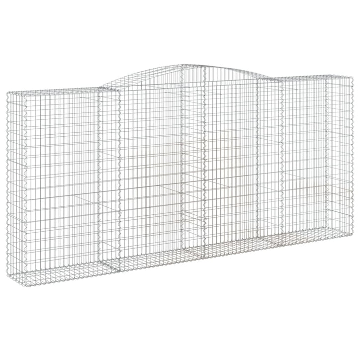 buede gabionkurve 6 stk. 400x50x180/200 cm galvaniseret jern