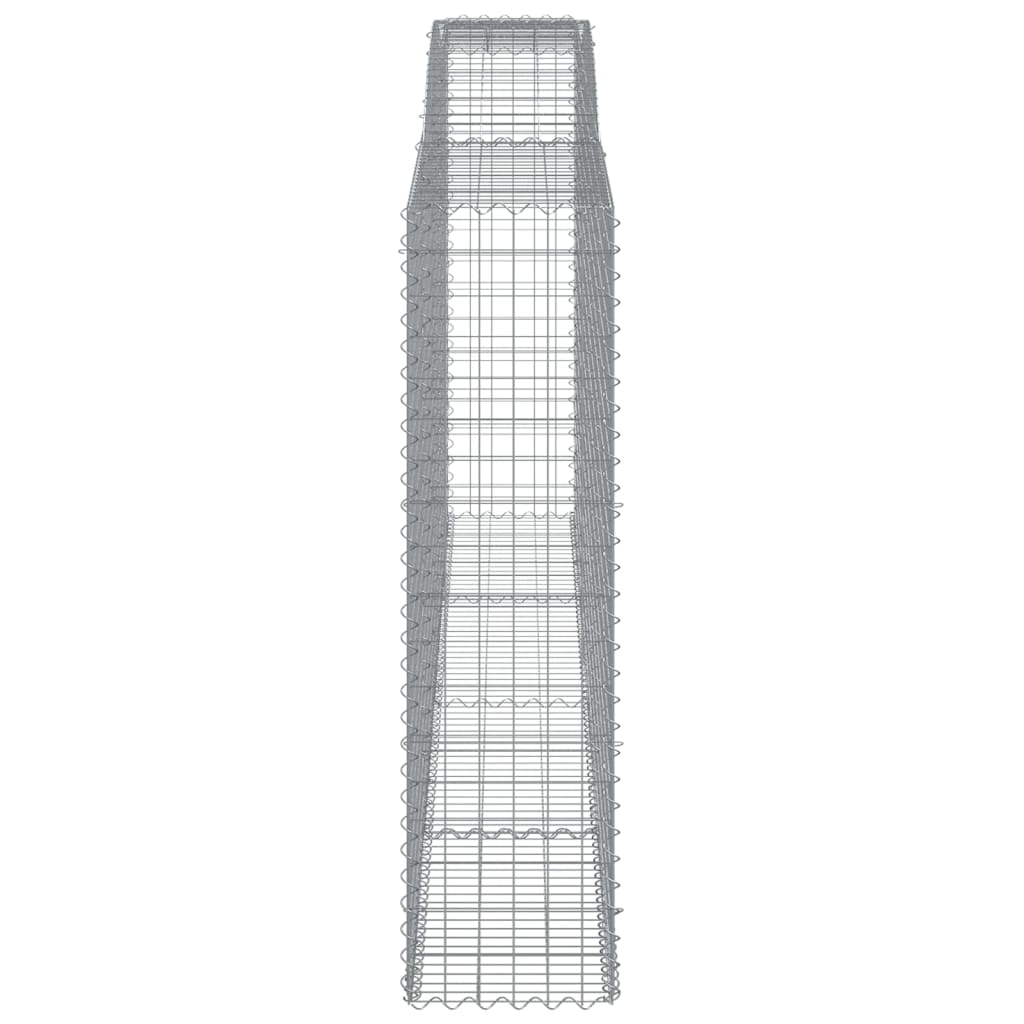 buede gabionkurve 6 stk. 400x50x180/200 cm galvaniseret jern