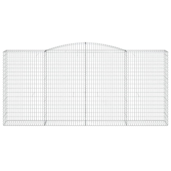 buede gabionkurve 8 stk. 400x50x180/200 cm galvaniseret jern