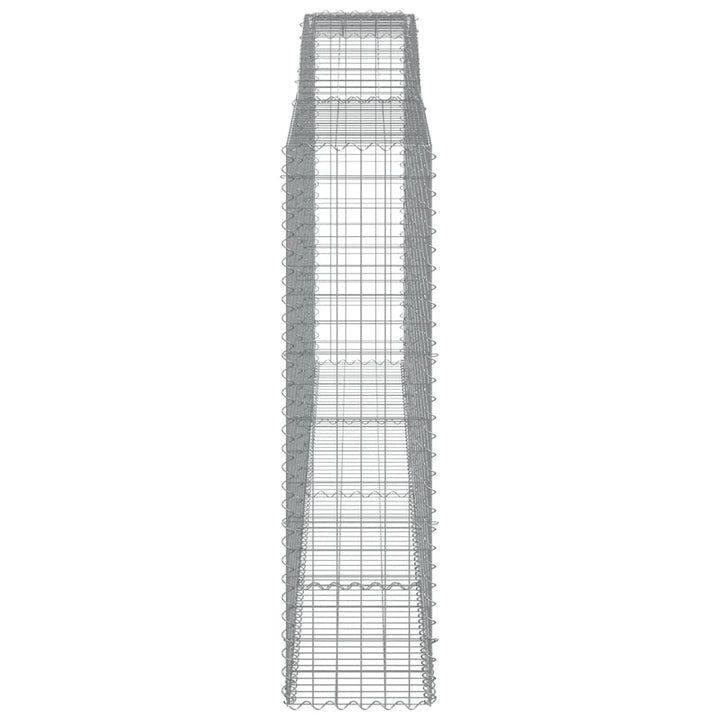 buede gabionkurve 8 stk. 400x50x180/200 cm galvaniseret jern